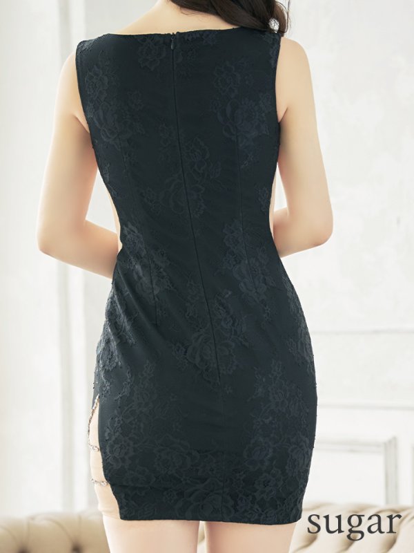 画像11: 【Glossy/グロッシー】フロントジップ/ ZIP サイドチュール/ タイト/ ミニドレス/ キャバドレス【HC02】