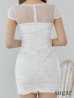 画像12: XSサイズあり【ROBE de FLEURS Glossy/ローブ・ド・フルール グロッシー】フロントジップ/ ZIP 刺繍レース/ 袖あり/ ストレッチ/ タイト/ ミニドレス/ キャバドレス[OF2]