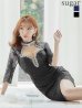 画像10: XSサイズあり【ROBE de FLEURS Glossy/ローブ・ド・フルール グロッシー】アメスリ/ ビジュー/ レース/ サイドシアー/ 七分袖/ 袖あり/ アシメ/ タイト/ ミニドレス/ キャバドレス[OF2]