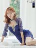画像1: XSサイズあり【ROBE de FLEURS Glossy/ローブ・ド・フルール グロッシー】アメスリ/ ビジュー/ レース/ サイドシアー/ 七分袖/ 袖あり/ アシメ/ タイト/ ミニドレス/ キャバドレス[OF2] (1)