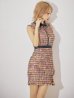 画像18: 【XS-Lサイズあり☆】【ROBE de FLEURS Glossy/ローブ・ド・フルール グロッシー】襟フロントジップ/ ツイード/ ハイウエスト/ レザー/ タイト/ ミニドレス/ キャバドレス[OF2]