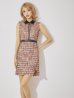 画像19: 【XS-Lサイズあり☆】【ROBE de FLEURS Glossy/ローブ・ド・フルール グロッシー】襟フロントジップ/ ツイード/ ハイウエスト/ レザー/ タイト/ ミニドレス/ キャバドレス[OF2]