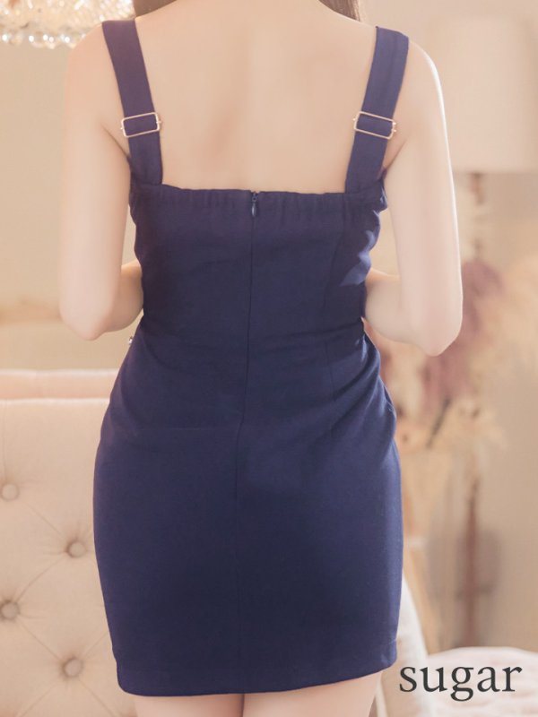 画像25: XSサイズあり【Glossy/グロッシー】フロントジップ/ ビジュー/ ストレッチ/ ビスチェ/ タイト/ ミニドレス/ キャバドレス【HC02】