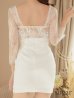 画像9: XS〜Lサイズあり【ROBE de FLEURS Glossy/ローブ・ド・フルール グロッシー】レース/ 七分袖/ 長袖/ 袖あり/ フラワーモチーフ/ タイト/ ミニドレス/ キャバドレス[OF2]
