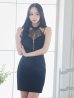 画像6: XSサイズあり【Glossy/グロッシー】ホルターネック/ アメスリ/ ジップ/ チュール/ バックリボン/ ワンカラー/ タイト/ ミニドレス/ キャバドレス[OF2]
