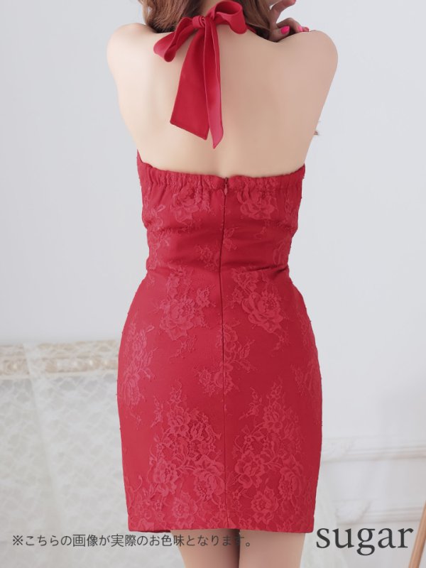 画像12: XSサイズあり【Glossy/グロッシー】クロスホルター/ ホルターネック/ アメスリ/ ストレッチ/ タイト/ ミニドレス/ キャバドレス【HC02】