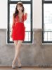 画像7: 【ROBE de FLEURS Glossy/ローブ・ド・フルール グロッシー】レーススリーブ/ 七分袖/ 長袖/ 袖あり/ スパンコール/ サイドリボン/ タイト/ ミニドレス/ キャバドレス[OF2]