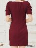 画像13: XSサイズあり【ROBE de FLEURS Glossy/ローブ・ド・フルール グロッシー】デコルテチェーンネックレス/ リブニット/ 袖あり/ 半袖/ ワンカラー/ ストレッチ/ タイト/ ミニドレス/ キャバドレス[OF2]
