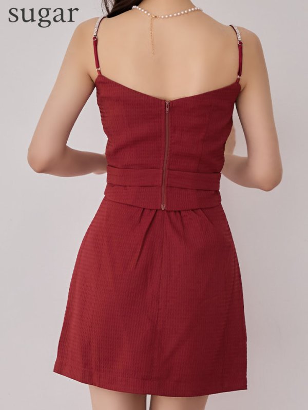 バーガンディー　モデル：ももか　身長：156cm　着用サイズ：Sサイズ