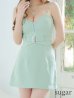 画像39: XSサイズあり【ROBE de FLEURS Glossy/ローブ・ド・フルール グロッシー】ジッパー/ ベルト/ キャミ/ セットアップ/ シンプル/ ワンカラー/ ミニドレス/ キャバドレス[OF2]