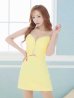 画像16: XSサイズあり【ROBE de FLEURS Glossy/ローブ・ド・フルール グロッシー】ジッパー/ ベルト/ キャミ/ セットアップ/ シンプル/ ワンカラー/ ミニドレス/ キャバドレス[OF2]