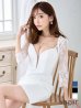 画像11: 【ROBE de FLEURS Glossy/ローブ・ド・フルール グロッシー】袖あり/ レース/ バストビジュー/ シンプル/ ワンカラー/ タイト/ ミニドレス/ キャバドレス[OF2]