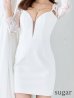 画像18: 【ROBE de FLEURS Glossy/ローブ・ド・フルール グロッシー】袖あり/ レース/ バストビジュー/ シンプル/ ワンカラー/ タイト/ ミニドレス/ キャバドレス[OF2]