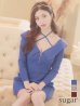 画像20: XSサイズあり【ROBE de FLEURS Glossy/ローブ・ド・フルール グロッシー】フロントジッパー/ オフショルダー/ リブニット/ 袖あり/ 長袖/ シンプル/ ワンカラー/ ストレッチ/ タイト/ ミニドレス/ キャバドレス[OF2]