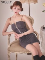 XSサイズあり【Glossy/グロッシー】スタッズ/ キルティング/ フロントジップ/ 台形スカート/ セットアップ/ ミニドレス/ キャバドレス[OF08]【一部予約商品/2月中旬発送予定】