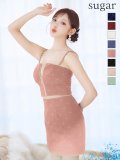 XSサイズあり【ROBE de FLEURS Glossy/ローブ・ド・フルール グロッシー】スタッズ/ キルティング/ フロントジップ/ 台形スカート/ セットアップ/ ミニドレス/ キャバドレス[OF2]