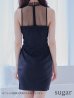 画像9: XSサイズあり【ROBE de FLEURS Glossy/ローブ・ド・フルール グロッシー】ホルターネック/ ジップ/ カットアウト/ ワンカラー/ ストレッチ/ タイト/ ミニドレス/ キャバドレス[OF2]