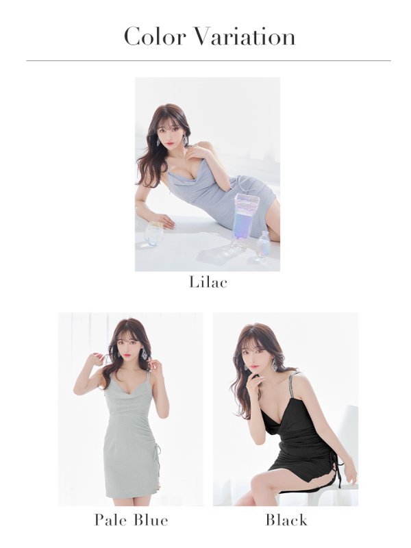 画像24: XSサイズあり【Glossy/グロッシー】ラメニット/ ビジュー/ キャミ/ シンプル/ ワンカラー/ タイト/ ミニドレス/ キャバドレス[OF08]