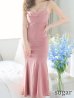 画像13: 【ROBE de FLEURS Glossy/ローブ・ド・フルール グロッシー】サイドレース/ ファーストラップ/ ワンカラー/ キャミソール/ ストレッチ/ タイト/ ミモレ丈/ ロングドレス/ キャバドレスlong[OF2]