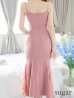 画像14: 【ROBE de FLEURS Glossy/ローブ・ド・フルール グロッシー】サイドレース/ ファーストラップ/ ワンカラー/ キャミソール/ ストレッチ/ タイト/ ミモレ丈/ ロングドレス/ キャバドレスlong[OF2]
