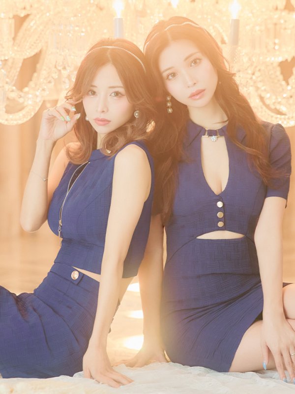 画像10: 門りょうちゃん着用 XSサイズあり【Glossy/グロッシー】ジッパー/ シンプル/ ワンカラー/ ノースリーブ/ セットアップ/ ストレッチ/ タイト/ ミニドレス/ キャバドレス[OF08]