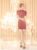 画像18: 門りょうちゃん着用 XSサイズあり【ROBE de FLEURS Glossy/ローブ・ド・フルール グロッシー】バストジッパー/ ワッフル/ 袖あり/ 半袖/ シンプル/ ワンカラー/ ストレッチ/ タイト/ ミニドレス/ キャバドレス[OF2]