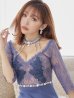 画像18: XSサイズあり【ROBE de FLEURS Glossy/ローブ・ド・フルール グロッシー】ウエストシースルー/ レーススリーブ/ 袖あり/ オフショル/ タイト/ ミニドレス/ キャバドレス[OF2]