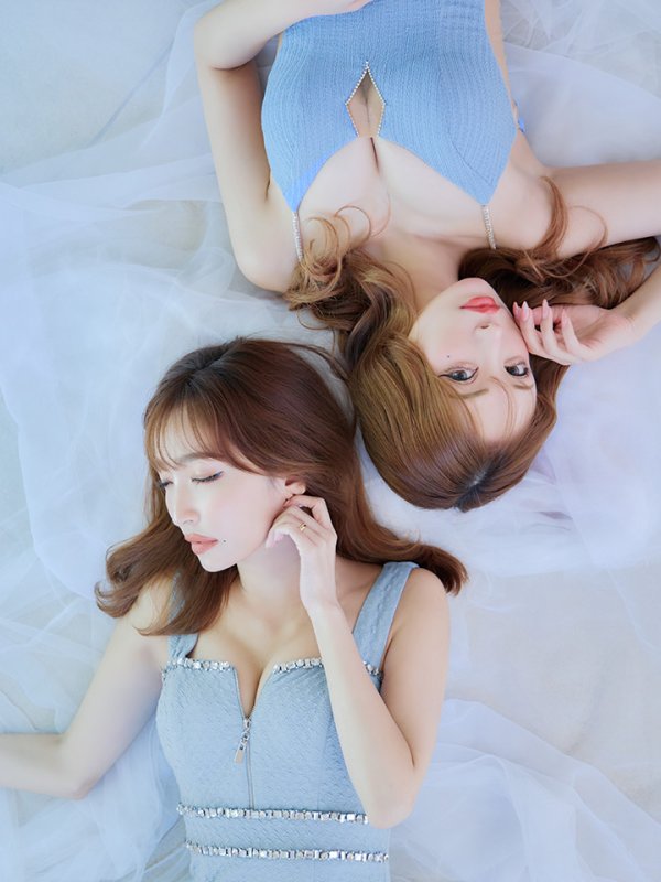 画像31: XSサイズあり【Glossy/グロッシー】バストジッパー/ ビジュー/ ワッフル/ ノースリーブ/ ワンカラー/ タイト/ ミニドレス/ キャバドレス[OF08]