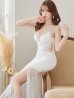 画像3: 【Glossy/グロッシー】バストビジュー/ レース/ キャミ/ スリット/ サイドシアー/ ロングドレス/ キャバドレスlong[OF2]