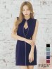 画像1: XSサイズあり【ROBE de FLEURS Glossy/ローブ・ド・フルール グロッシー】ジッパー/ リブニット/ シンプル/ ワンカラー/ ノースリーブ/ タイト/ ミニドレス/ キャバドレス[OF2] (1)