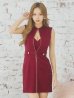 画像8: XSサイズあり【ROBE de FLEURS Glossy/ローブ・ド・フルール グロッシー】ジッパー/ リブニット/ シンプル/ ワンカラー/ ノースリーブ/ タイト/ ミニドレス/ キャバドレス[OF2]