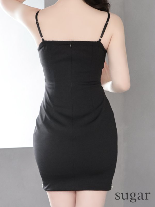 画像6: XSサイズあり【Glossy/グロッシー】キャミソール/ スパンコール/ レース/ コルセットデザイン/ タイト/ ミニドレス/ キャバドレス[OF08]