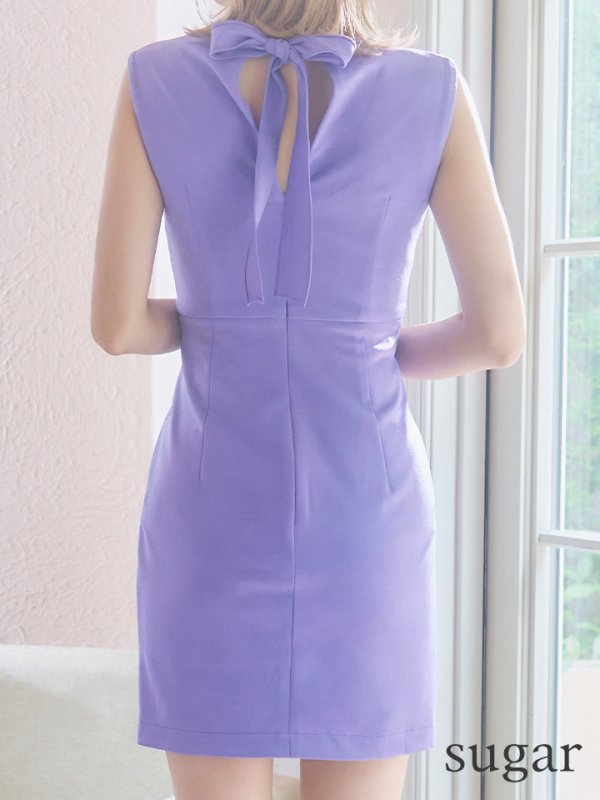 画像45: XSサイズあり【Glossy/グロッシー】チョーカー風ベルト/ カットアウト/ シンプル/ ワンカラー/ ノースリーブ/ タイト/ ミニドレス/ キャバドレス[OF08]