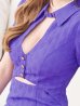 画像31: XSサイズあり【ROBE de FLEURS Glossy/ローブ・ド・フルール グロッシー】バストカット/ ウエストカット/ 袖あり/ 半袖/ バックル/ ストレッチ/ タイト/ ミニドレス/ キャバドレス[OF2]
