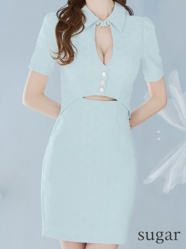 アイスブルー モデル:ゆめ 身長:160cm 着用サイズ:Sサイズ