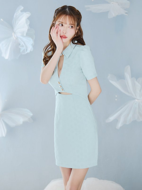 アイスブルー モデル:ゆめ 身長:160cm 着用サイズ:Sサイズ