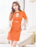画像33: XSサイズあり【ROBE de FLEURS Glossy/ローブ・ド・フルール グロッシー】バストカット/ ウエストカット/ 袖あり/ 半袖/ バックル/ ストレッチ/ タイト/ ミニドレス/ キャバドレス[OF2]