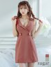 画像22: XSサイズあり【ROBE de FLEURS Glossy/ローブ・ド・フルール グロッシー】襟付き/ レザーベルトデザイン/ ノースリーブ/ シンプル/ ワンカラー/ タイト/ ミニドレス/ キャバドレス[OF2]