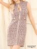 画像13: XSサイズあり【ROBE de FLEURS Glossy/ローブ・ド・フルール グロッシー】ジッパー/ ニットツイード/ シンプル/ ノースリーブ/ ストレッチ/ タイト/ ミニドレス/ キャバドレス[OF2]