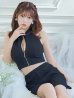 ネイビー モデル：阿部なつき　身長：160cm　着用サイズ：Sサイズ