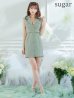 画像11: XSサイズあり【ROBE de FLEURS Glossy/ローブ・ド・フルール グロッシー】ジャケット風襟デザイン/ ノースリーブ/ ボタン/ ベルト/ 無地/ タイト/ カジュアル/ ミニドレス/ キャバドレス[OF2]