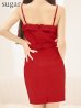 画像39: XSサイズあり【ROBE de FLEURS Glossy/ローブ・ド・フルール グロッシー】フロントジッパー/ ベルト/ キャミソール/ シアー/ タイト/ ミニドレス/ キャバドレス[OF2]