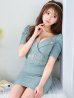 画像5: XSサイズあり【ROBE de FLEURS Glossy/ローブ・ド・フルール グロッシー】レザーベルト/ パフスリーブ/ トラベル/ タイト/ セットアップ/ ミニドレス/ キャバドレス[OF2]