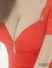 画像10: XSサイズあり【ROBE de FLEURS Glossy/ローブ・ド・フルール グロッシー】バストオープンジッパー/ サイドパイピング/ 半袖/ 袖あり/ タイト/ ミニドレス/ キャバドレス[OF2]