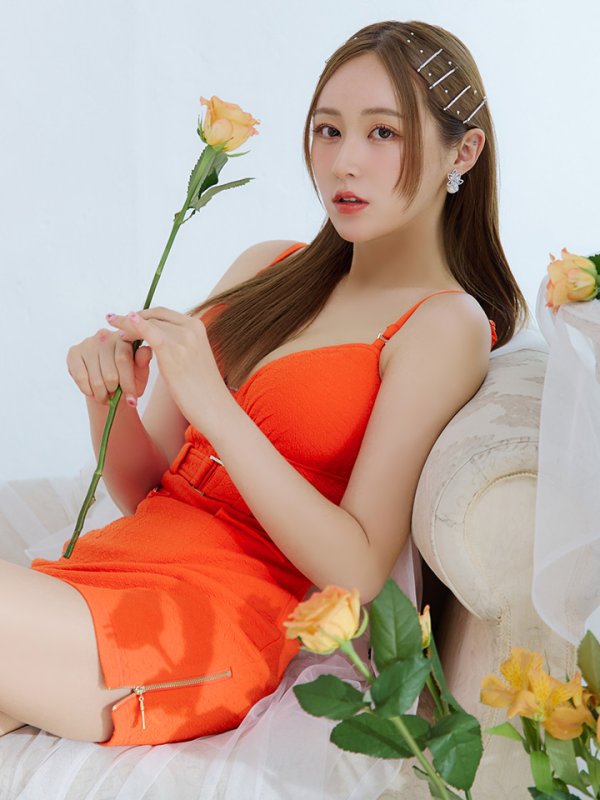 画像22: XSサイズあり【Glossy/グロッシー】ベルトデザイン/ ハートカット/ スマート/ キャミ/ タイト/ ミニドレス/ キャバドレス[OF08]