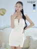 画像16: XSサイズあり【ROBE de FLEURS Glossy/ローブ・ド・フルール グロッシー】襟デザイン/ バストジップ/ タイト/ ミニドレス/ キャバドレス[OF2]