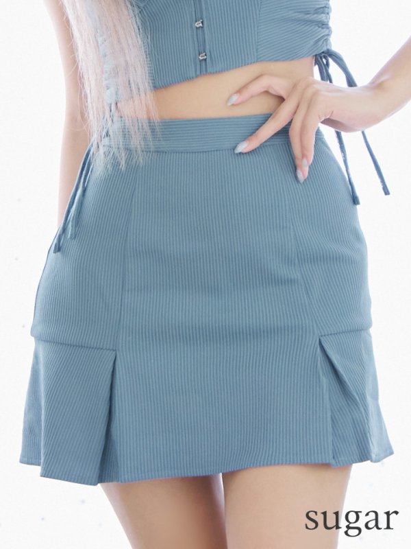 画像11: XSサイズあり【Glossy/グロッシー】バストオープン/ サイドリボン/ スタイリッシュ/ セットアップ/ フレア/ ミニドレス/ キャバドレス[OF08]