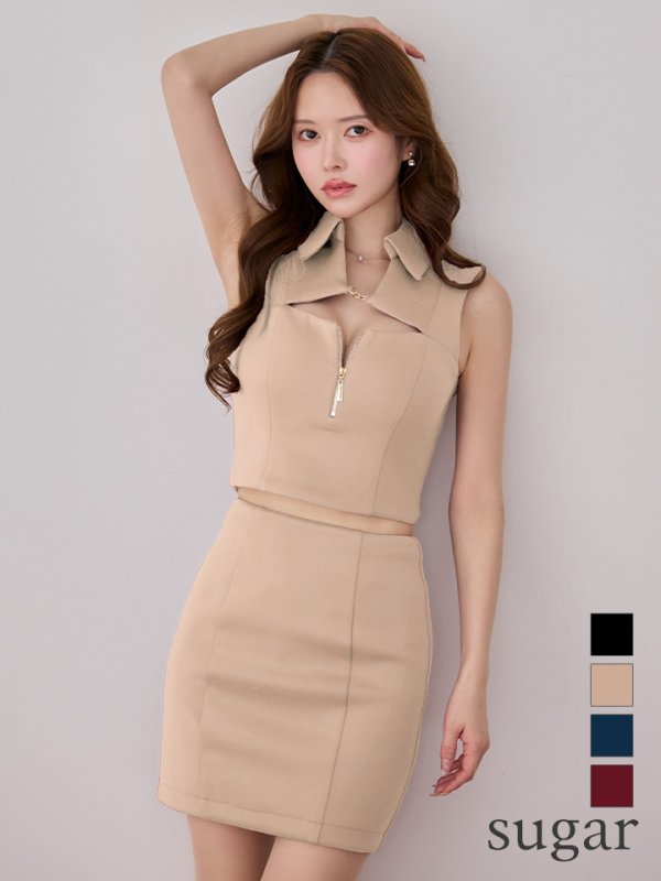 ベージュ　モデル：ゆめ　身長：160cm　着用サイズ：Sサイズ