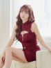 画像20: XSサイズあり【ROBE de FLEURS Glossy/ローブ・ド・フルール グロッシー】フロントジップ/ ノースリーブ/ ストレッチ/ 無地/ ワンカラー/ タイト/ セットアップ/ ミニドレス/ キャバドレス[OF2]