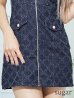画像11: XSサイズあり【ROBE de FLEURS Glossy/ローブ・ド・フルール グロッシー】センタージップ/ デニム/ セットアップ/ キャミソール/ タイト/ ミニドレス/ キャバドレス[OF2]